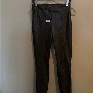 Black Faux Leather Skinny Pants